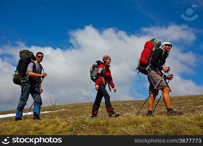 People in mountains