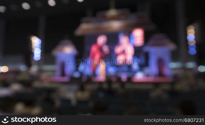 people in seminar conference exhibition hall - blur for use as background