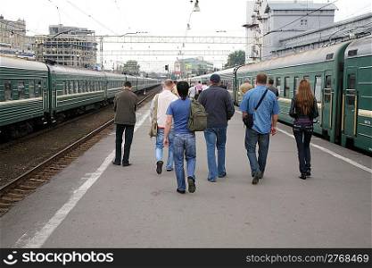 People on railway station