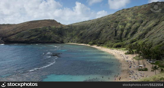 People on the beach, Oahu, Hawaii, USA