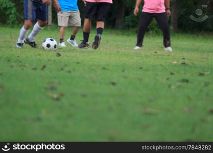 People playing football