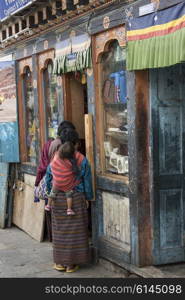 People shopping at a store, Thimphu, Bhutan