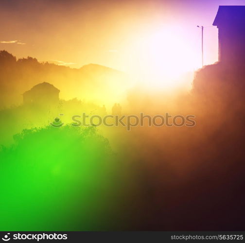 People silhouette in Bolivia