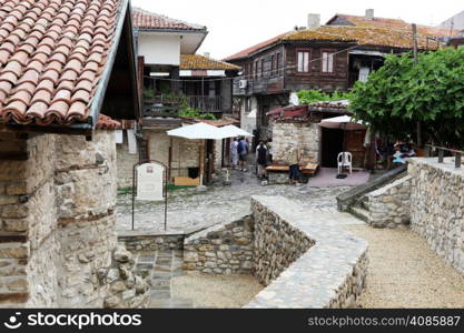 People visit Old Town on June 18, 2014 in Nessebar, Bulgaria.