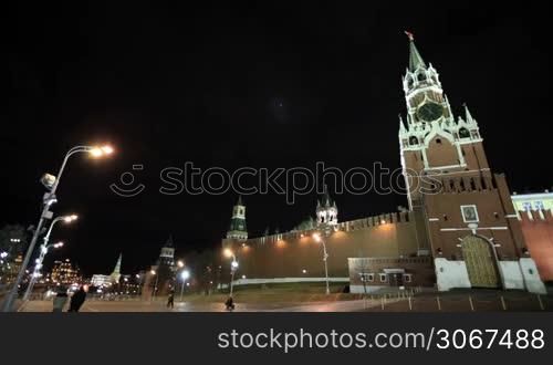 People walking in Red square in Moscow on April 21, 2013 in Moscow, Russia.