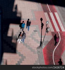 people walking on the street visiting Bilbao city, travel destinations