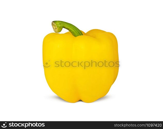 Pepper yellow, Sweet paprika isolated on white background With clipping path