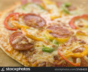 Pepperoni and Pepper Pizza