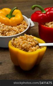 peppers stuffed with rice