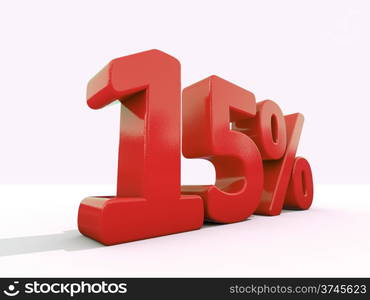 Percentage rate icon on a white background. Discount. 3D illustration.