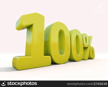 Percentage rate icon on a white background. Discount. 3D illustration.