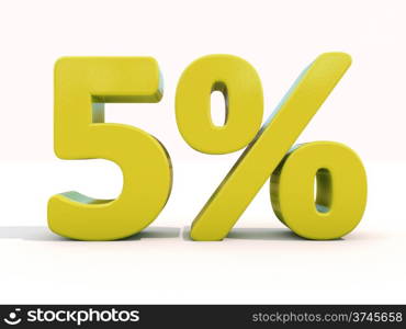 Percentage rate icon on a white background. Discount. 3D illustration.