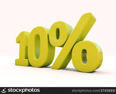 Percentage rate icon on a white background. Discount. 3D illustration.