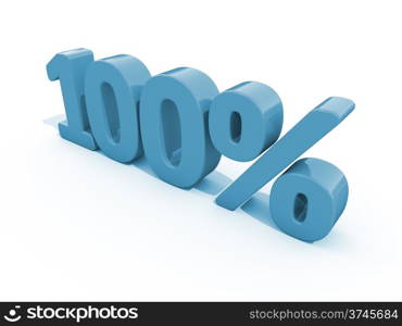 Percentage rate icon on a white background. Discount. 3D illustration.