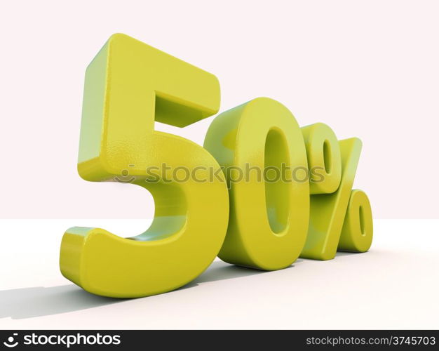 Percentage rate icon on a white background. Discount. 3D illustration.