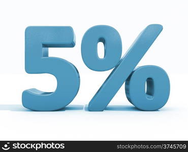 Percentage rate icon on a white background. Discount. 3D illustration.