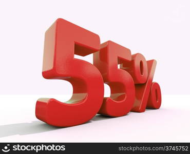 Percentage rate icon on a white background. Discount. 3D illustration.