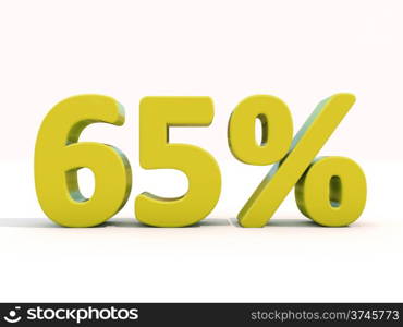 Percentage rate icon on a white background. Discount. 3D illustration.