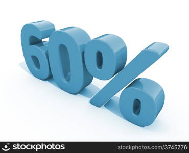 Percentage rate icon on a white background. Discount. 3D illustration.