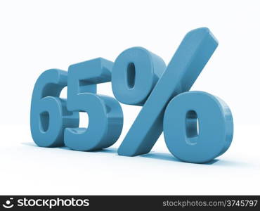 Percentage rate icon on a white background. Discount. 3D illustration.