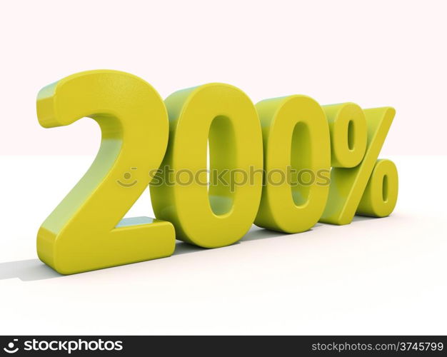 Percentage rate icon on a white background. Discount. 3D illustration.