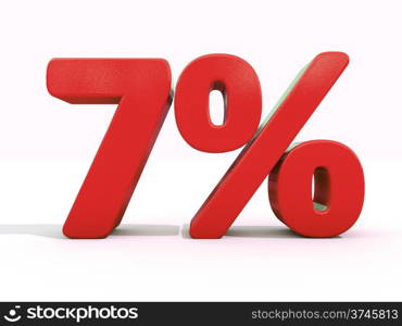 Percentage rate icon on a white background. Discount. 3D illustration.