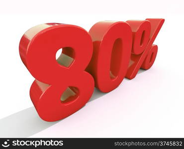 Percentage rate icon on a white background. Discount. 3D illustration.