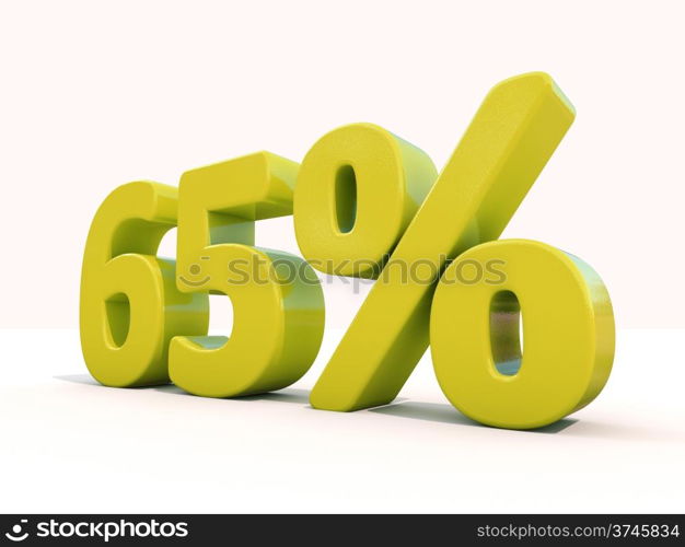 Percentage rate icon on a white background. Discount. 3D illustration.