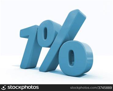 Percentage rate icon on a white background. Discount. 3D illustration.