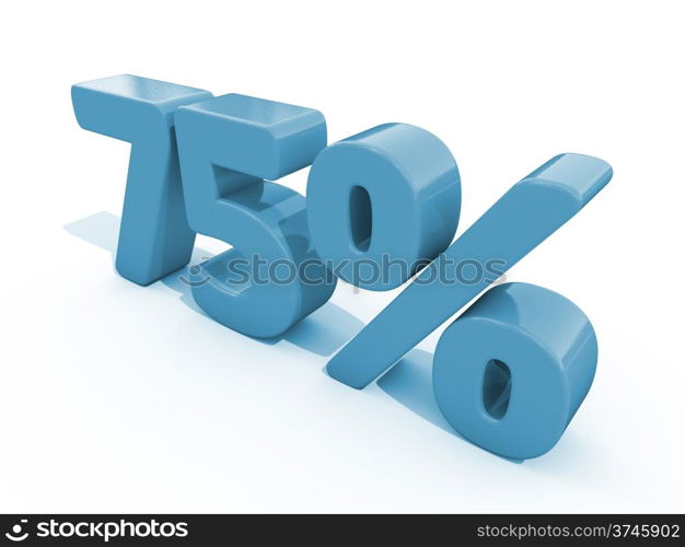 Percentage rate icon on a white background. Discount. 3D illustration.