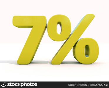 Percentage rate icon on a white background. Discount. 3D illustration.