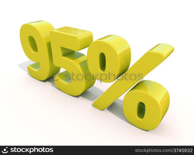 Percentage rate icon on a white background. Discount. 3D illustration.