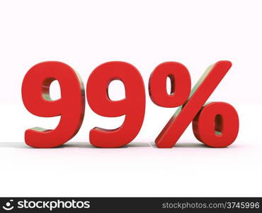 Percentage rate icon on a white background. Discount. 3D illustration.