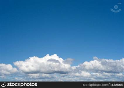 perfect blue sky above the clouds