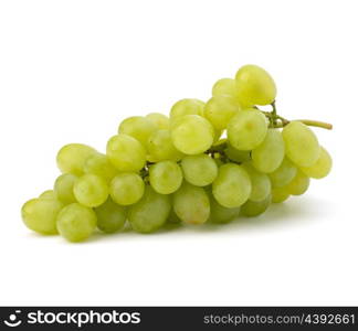 Perfect bunch of white grapes isolated on white background