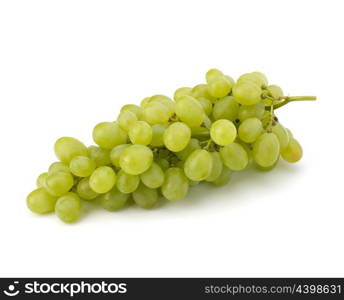 Perfect bunch of white grapes isolated on white background