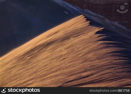 Perfect hill of dune of sand with play of light and dark