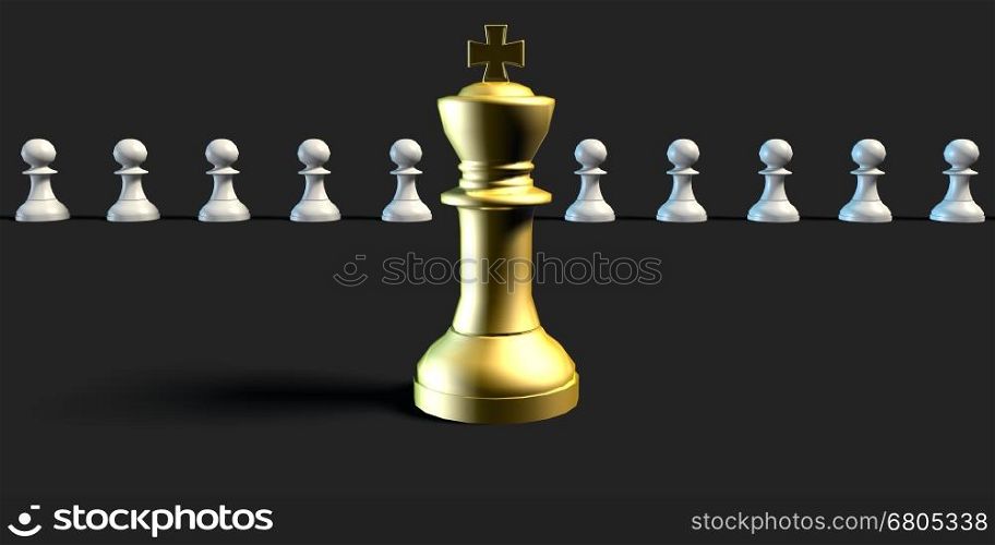 Perfect Job Candidate Business Chess Concept Art. Perfect Job Candidate
