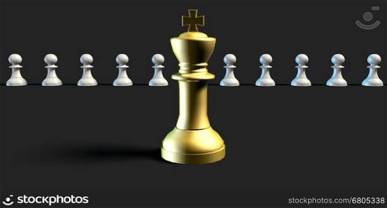 Perfect Job Candidate Business Chess Concept Art. Perfect Job Candidate