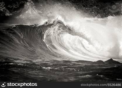 Perfect ocean wave.Indonesia.