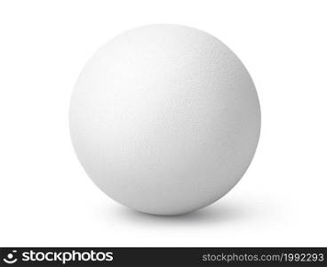 Perfect white ball isolated on white background. White ball isolated