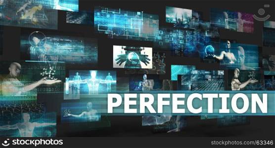 Perfection Presentation Background with Technology Abstract Art. Perfection