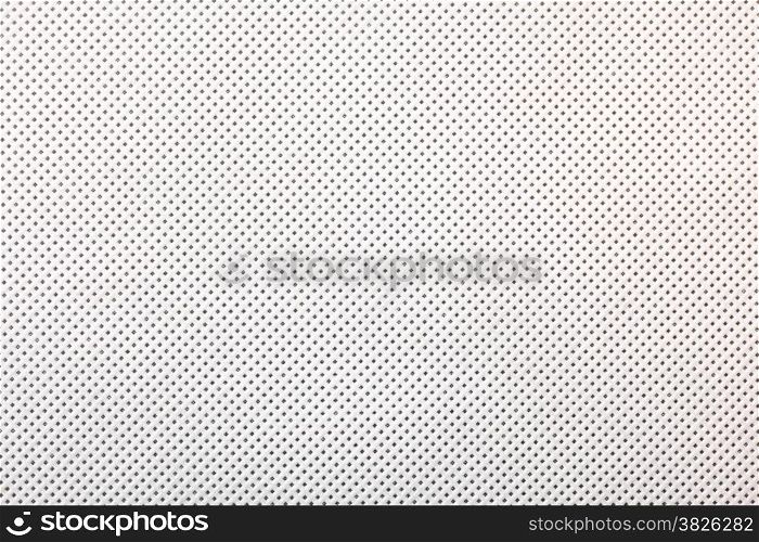 perforated white textile pattern texture background or backdrop