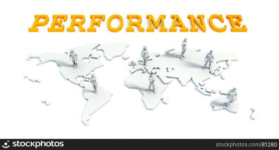 Performance Concept with a Global Business Team. Performance Concept with Business Team