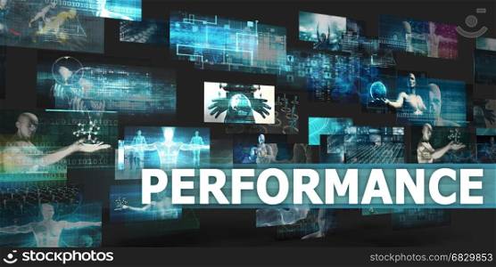 Performance Presentation Background with Technology Abstract Art. Performance