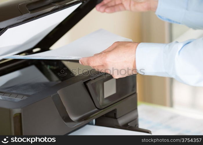 Performing a photocopy clerk with multifunction printer