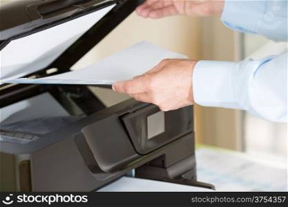 Performing a photocopy clerk with multifunction printer
