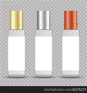 Perfume bottles 3d realistic vector illustration mockup isolated