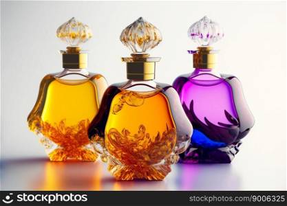 Perfume Bottles.  Generative AI
