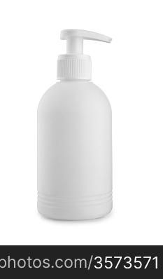 perfume white bottle isolated